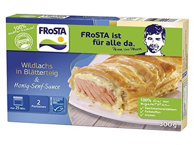 Bild: Lebensmittel Testbericht - Frosta - Wildlachs in Blätterteig & Honig-Senf-Sauce